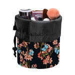Blossom Flower Butterfly Print Drawstring Makeup Bag