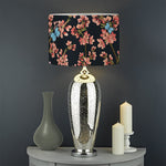 Blossom Flower Butterfly Print Drum Lamp Shade