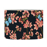 Blossom Flower Butterfly Print Drum Lamp Shade