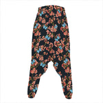 Blossom Flower Butterfly Print Hammer Pants