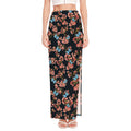 Blossom Flower Butterfly Print High Slit Maxi Skirt