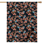 Blossom Flower Butterfly Print House Flag