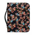 Blossom Flower Butterfly Print Leather Bible Cover