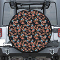 Blossom Flower Butterfly Print Leather Spare Tire Cover
