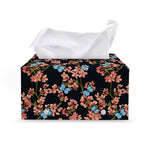 Blossom Flower Butterfly Print Leather Tissue Box Cover