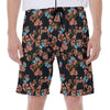 Blossom Flower Butterfly Print Men's Beach Shorts