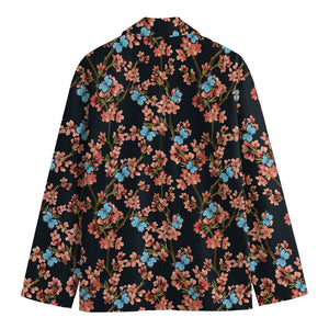 Blossom Flower Butterfly Print Men's Blazer