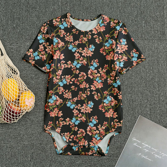 Blossom Flower Butterfly Print Men's Bodysuit