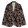 Blossom Flower Butterfly Print Men's Cotton Blazer