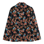 Blossom Flower Butterfly Print Men's Cotton Blazer