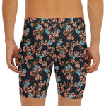 Blossom Flower Butterfly Print Men's Long Boxer Briefs