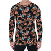 Blossom Flower Butterfly Print Men's Long Sleeve T-Shirt