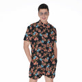 Blossom Flower Butterfly Print Men's Romper