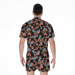 Blossom Flower Butterfly Print Men's Rompers