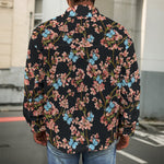 Blossom Flower Butterfly Print Men's Shirt Jacket