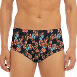 Blossom Flower Butterfly Print Men's Triangle Swim Briefs