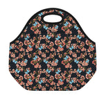Blossom Flower Butterfly Print Neoprene Lunch Bag