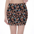 Blossom Flower Butterfly Print Pencil Mini Skirt