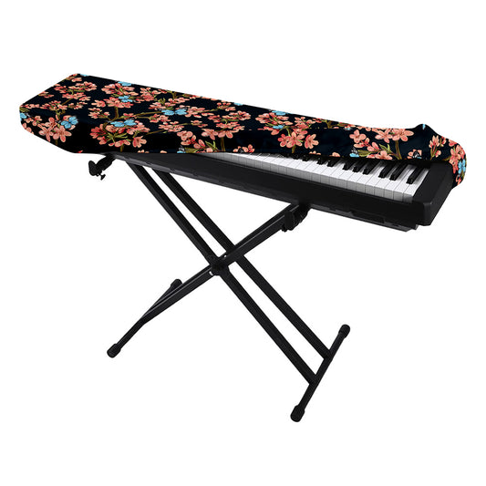 Blossom Flower Butterfly Print Piano Keyboard Cover