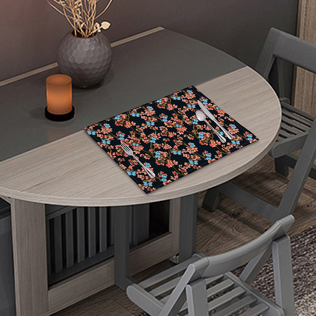 Blossom Flower Butterfly Print Placemat