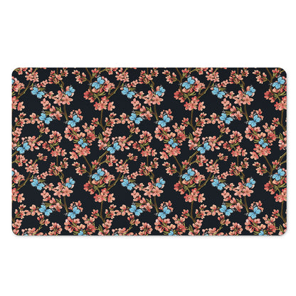 Blossom Flower Butterfly Print Polyester Doormat