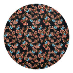 Blossom Flower Butterfly Print Round Blanket