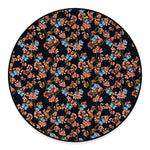 Blossom Flower Butterfly Print Round Floor Mat