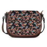 Blossom Flower Butterfly Print Saddle Bag