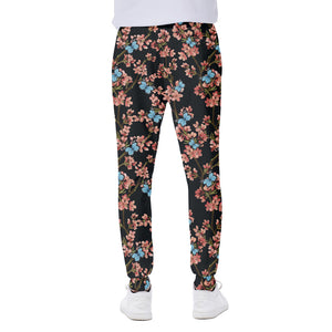 Blossom Flower Butterfly Print Scuba Joggers