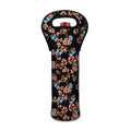Blossom Flower Butterfly Print Single Neoprene Wine Tote
