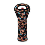 Blossom Flower Butterfly Print Single Neoprene Wine Tote
