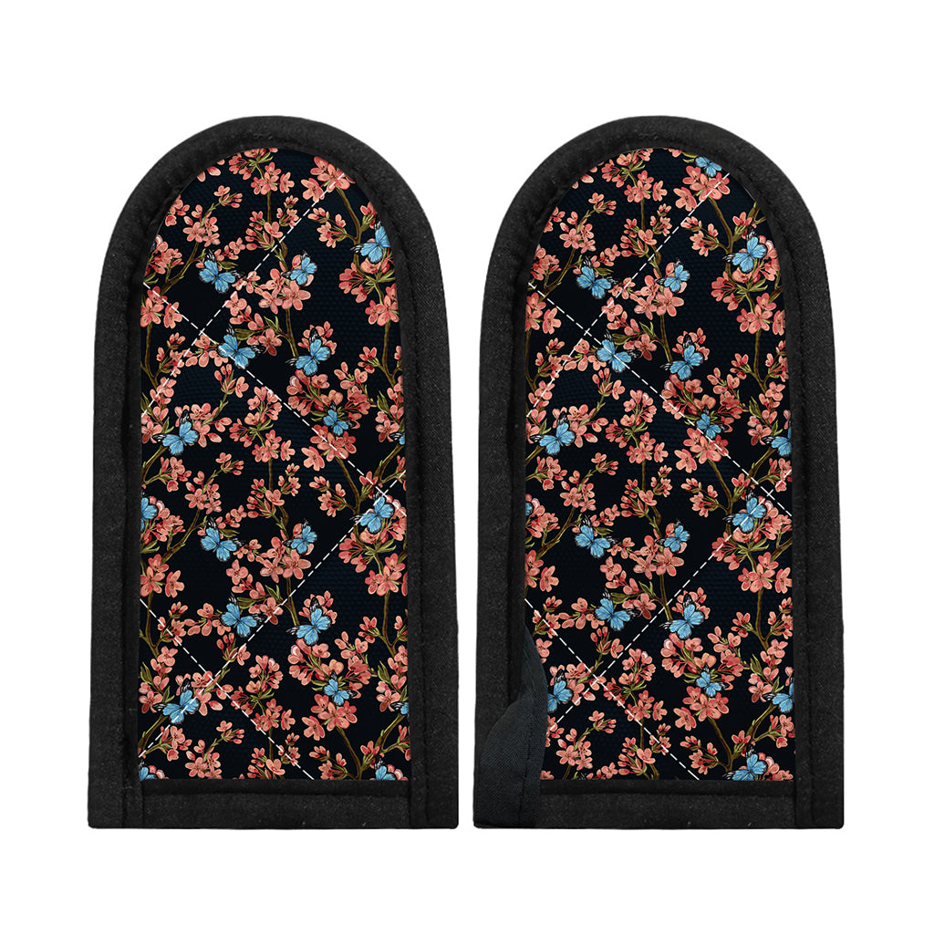 Blossom Flower Butterfly Print Skillet Handle Cover