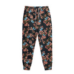 Blossom Flower Butterfly Print Sweatpants