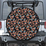 Blossom Flower Butterfly Print Tire Cover