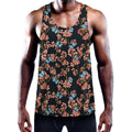 Blossom Flower Butterfly Print Men's Workout Tank Top