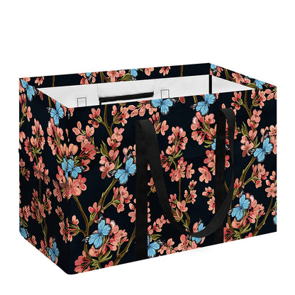 Blossom Flower Butterfly Print Utility Tote Bag