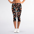 Blossom Flower Butterfly Print Women's Capri Leggings