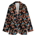 Blossom Flower Butterfly Print Women's Cotton Blazer