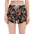 Blossom Flower Butterfly Print Women's Split Running Shorts