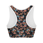 Blossom Flower Butterfly Print Women's Sports Bra