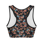 Blossom Flower Butterfly Print Women's Sports Bra