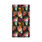 Blossom Flowers Skull Pattern Print Baby Crib Sheet