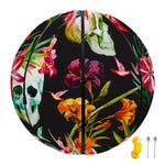 Blossom Flowers Skull Pattern Print Basketball