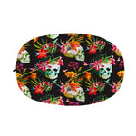 Blossom Flowers Skull Pattern Print Car Side Mirror Covers