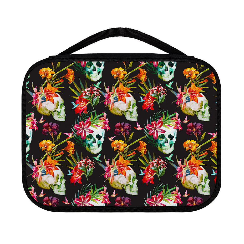 Blossom Flowers Skull Pattern Print Classic Bible Case