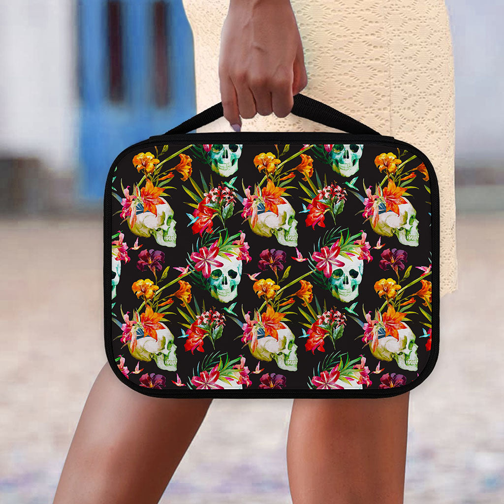 Blossom Flowers Skull Pattern Print Classic Bible Case