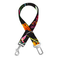 Blossom Flowers Skull Pattern Print Dog Seat Belt
