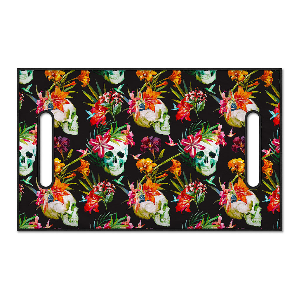 Blossom Flowers Skull Pattern Print Golf Cart Seat Cover