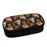 Blossom Flowers Skull Pattern Print Insulin Cooler Travel Case