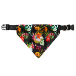 Blossom Flowers Skull Pattern Print Over The Collar Dog Bandana